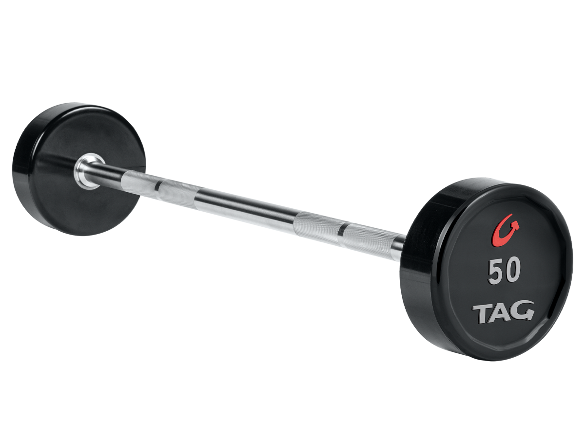 Premium Urethane Fixed Barbell with straight handle